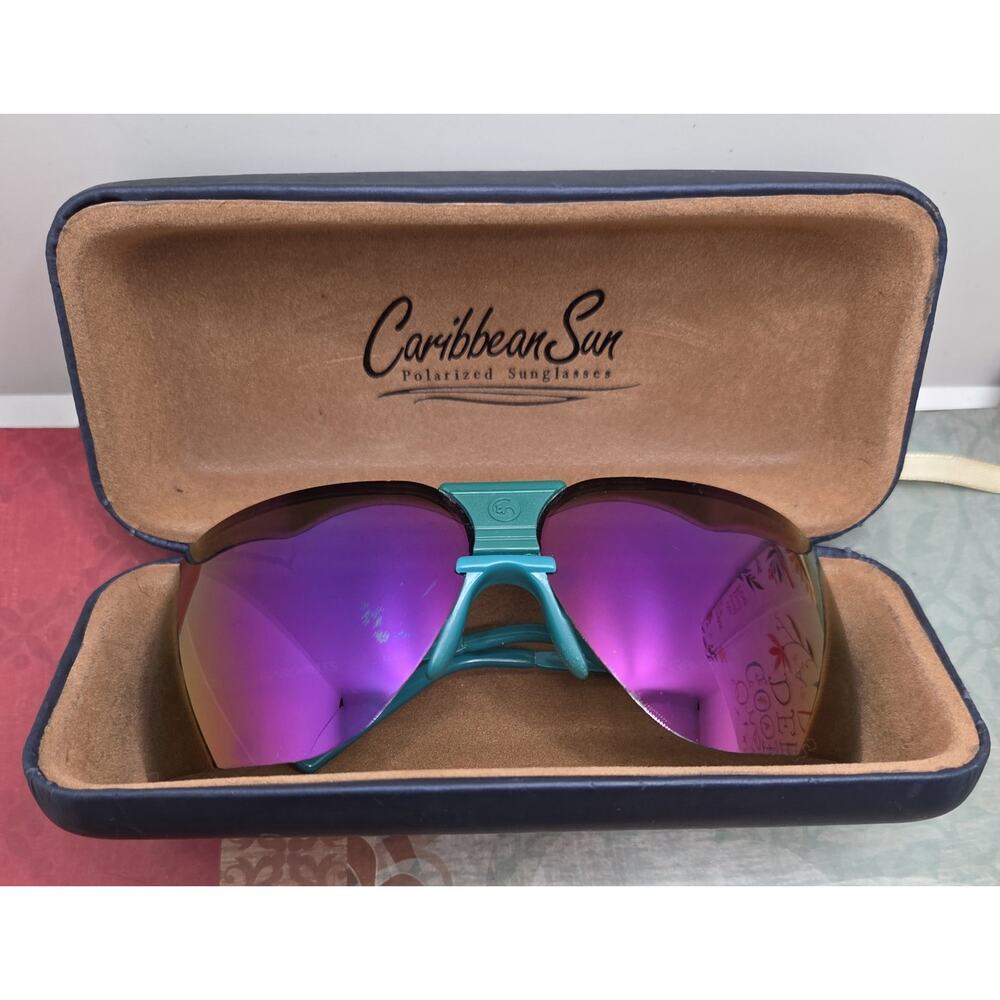 Vintage Gargoyles Sunglasses Classics Turquoise Frame Purple Mirror Lenses *note